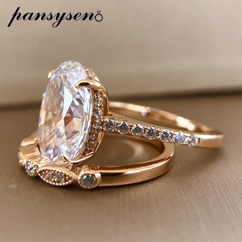 Peris Gems Radiant Cut 2pc 9ct Lab Diamond Rings Set for Women SHEIN Amazon Temu