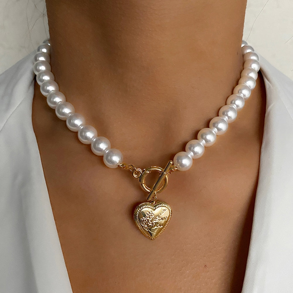 Peris Gems RAM1001 Carved Coin Thick Chain OT Buckle Necklace | Women&