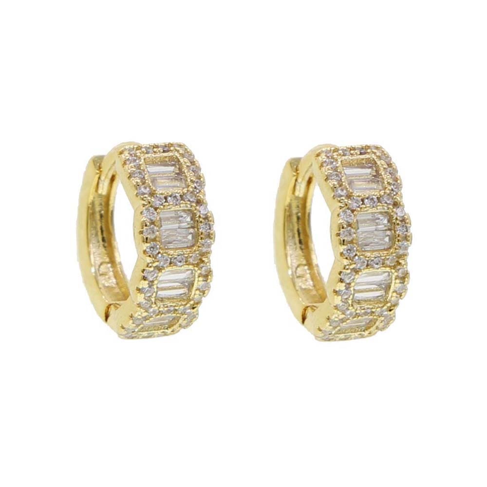 Peris Gems Rectangle Diamond Earrings for Women | Cubic Diamond Gold and Silver Earrings for Women SHEIN Amazon Temu