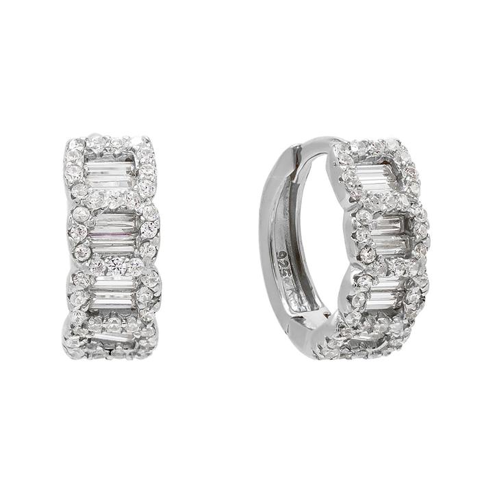 Peris Gems Rectangle Diamond Earrings for Women | Cubic Diamond Gold and Silver Earrings for Women SHEIN Amazon Temu