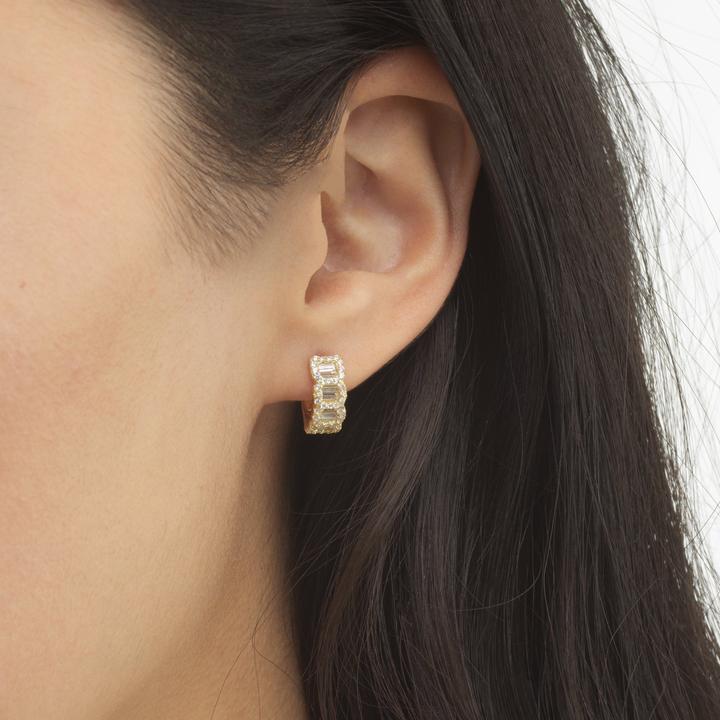 Peris Gems Rectangle Diamond Earrings for Women | Cubic Diamond Gold and Silver Earrings for Women SHEIN Amazon Temu