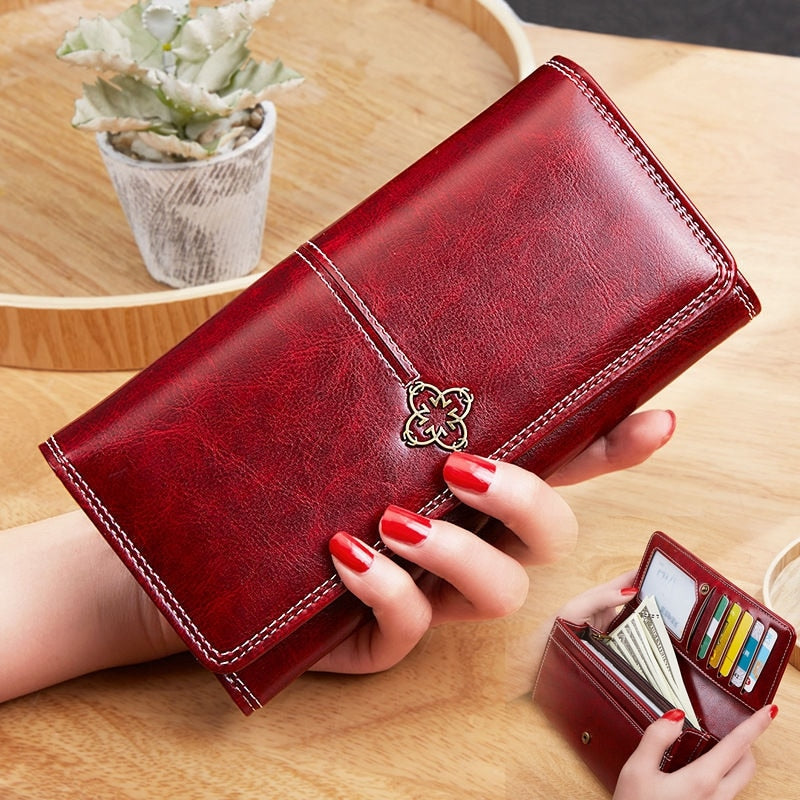 Peris Gems Red 1 Leather Tri-Fold Long Wallet for Women | Coin Purses SHEIN Amazon Temu