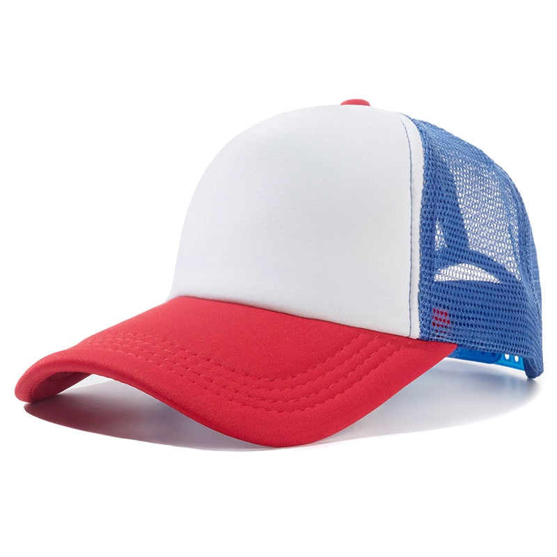 Peris Gems Red Blue / 54cm-60cm Casual Plain Mesh Baseball Cap Unisex | Adjustable Snapback Hats Casual Plain Mesh Baseball Cap Unisex | Adjustable Hats SHEIN Amazon Temu