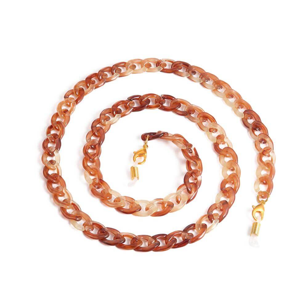 Peris Gems Red Brown - Clasps Acrylic Cuban Sunglasses Chain Cord Straps Unisex SHEIN Amazon Temu