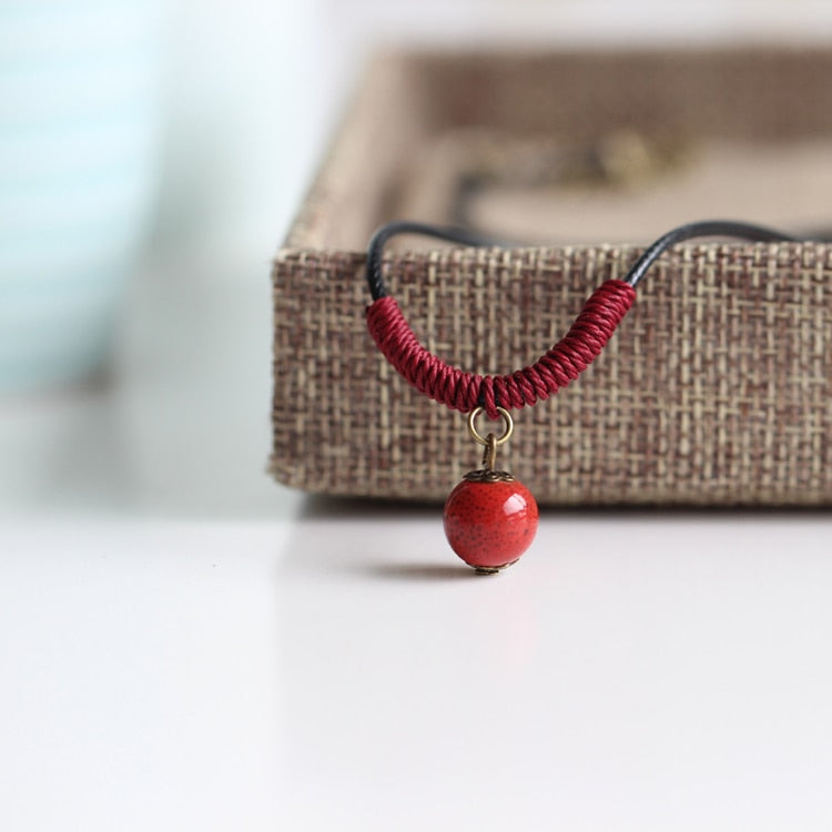 Peris Gems Red Ceramic Tomato Pendant Rope Necklace for Women SHEIN Amazon Temu