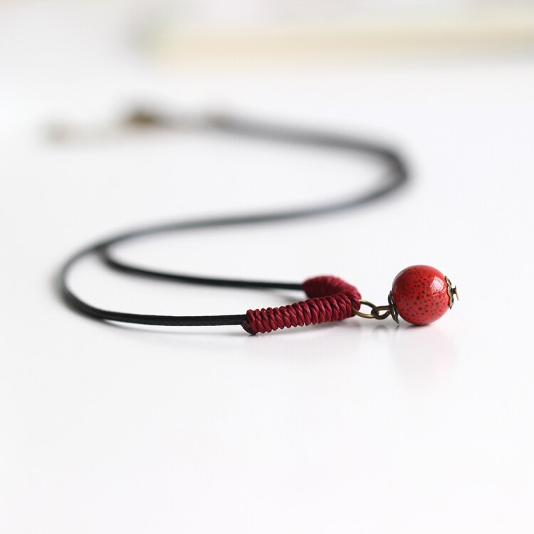 Peris Gems Red Ceramic Tomato Pendant Rope Necklace for Women SHEIN Amazon Temu