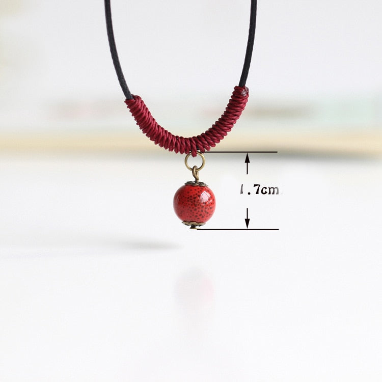 Peris Gems Red Ceramic Tomato Pendant Rope Necklace for Women SHEIN Amazon Temu