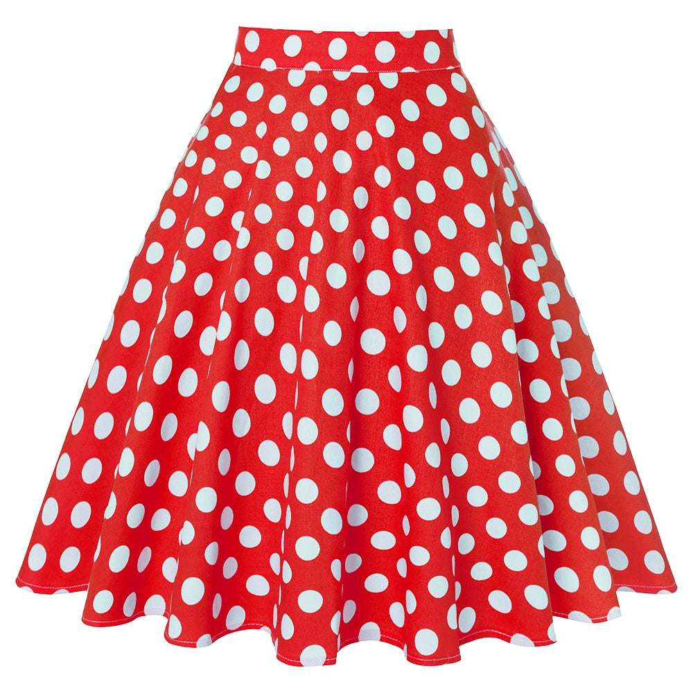 Peris Gems Red Dots / S Cotton Midi Skirt Collection for Women | Floral Polka Dot Skirts SHEIN Amazon Temu