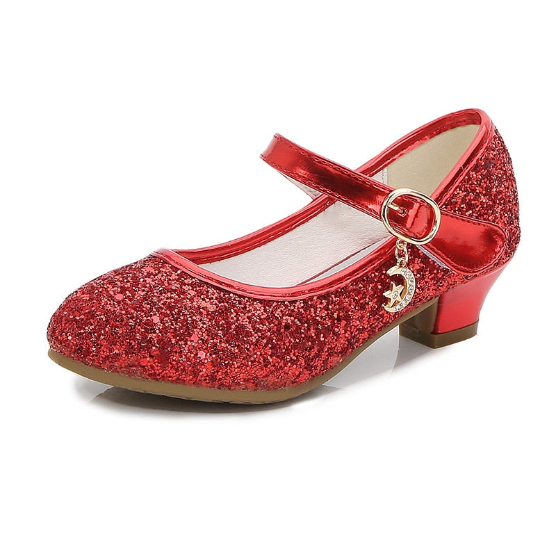 Peris Gems Red / EUR 26 Insole 17.2CM Glitter High Heel Shoes for Girls | Round Toe Princess Heels SHEIN Amazon Temu
