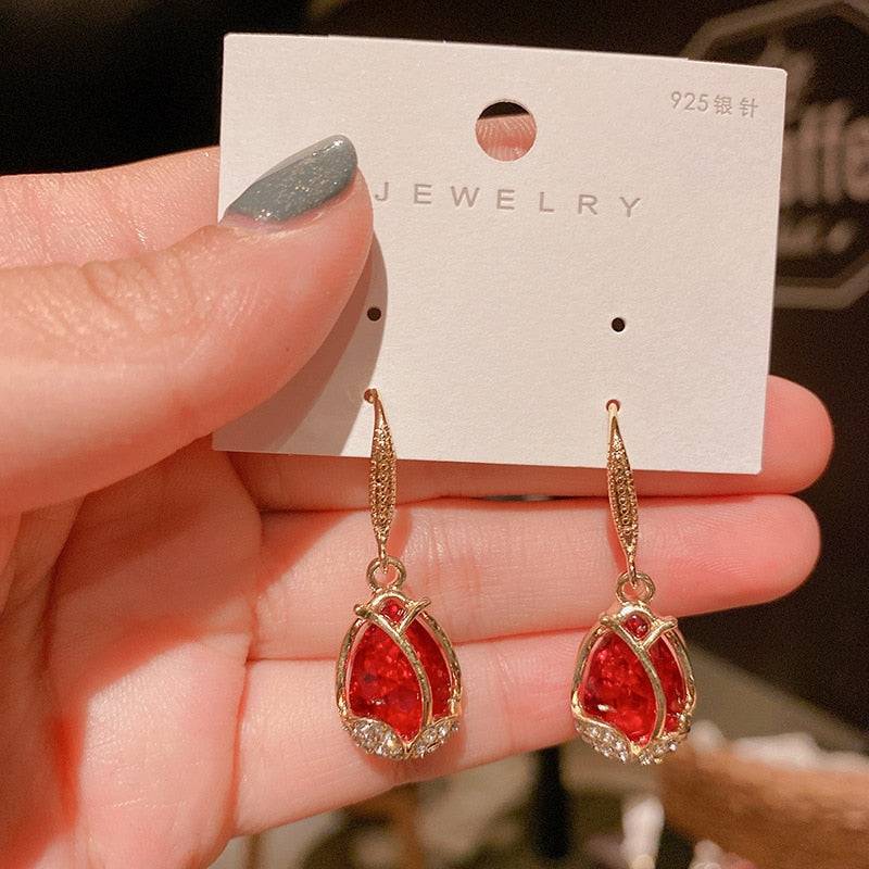 Peris Gems Red Hang Tassel Earrings for Women | Gold Tassel Earrings for Women SHEIN Amazon Temu