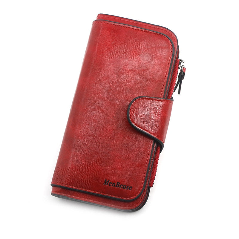 Peris Gems red Leather Tri-Fold Long Wallet for Women | Coin Purses SHEIN Amazon Temu