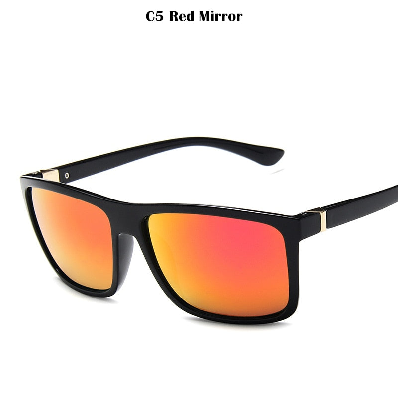 Peris Gems Red Mirror Classic Designer Square UV400 Sunglasses for Men SHEIN Amazon Temu
