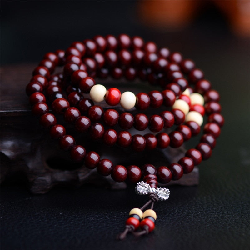 Peris Gems Red Natural Sandalwood 8MM Rosary Prayer Beads Unisex SHEIN Amazon Temu