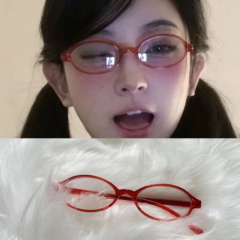 Peris Gems red-oval / CHINA Red Green Square Frame Glasses Women Y2K Retro Anti-blue Light Eyeglasses Harajuku Reading Computer Spectacle Eyewears Goggles Red Green Square Frame Glasses Women Y2K Retro Anti-blue Light Eyeglasses Harajuku Reading Computer Spectacle Eyewears Goggles SHEIN Amazon Temu