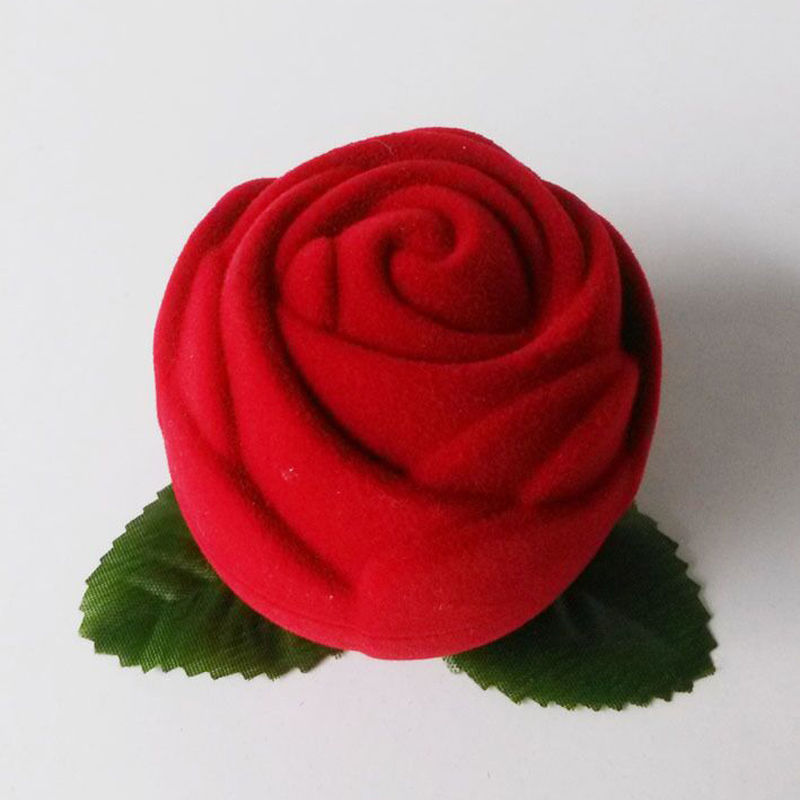 Peris Gems Red Rose Velvet Jewelry Storage Box | 1pc Flower Wedding Jewelry Case Red Rose Velvet Jewelry Storage Box |1pc Flower Jewelry Case SHEIN Amazon Temu