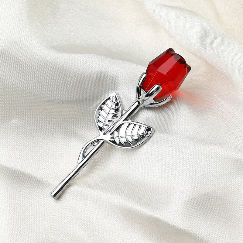 Peris Gems red silver flower Glass Rose Flower with Box | Silver Gold Romantic Gift SHEIN Amazon Temu