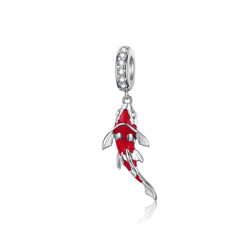 Peris Gems Red Sterling Silver Enamel Fish Pendant Charm for Bracelets and Necklace DIY Sterling Silver Enamel Fish Pendant Charm for DIY SHEIN Amazon Temu