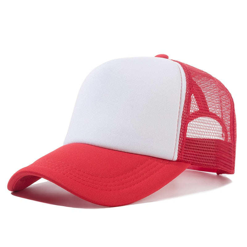 Peris Gems Red White / 54cm-60cm Casual Plain Mesh Baseball Cap Unisex | Adjustable Snapback Hats Casual Plain Mesh Baseball Cap Unisex | Adjustable Hats SHEIN Amazon Temu