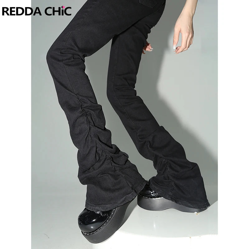 Peris Gems REDDACHiC Black Ruched Flare Jeans Women Solid Stretch Bootcut Stacked Pants High Rise Trousers Harajuku Goth Grunge Y2k Clothes REDDACHiC Black Ruched Flare Jeans Women Solid Stretch Bootcut Stacked Pants High Rise Trousers Harajuku Goth Grunge Y2k Clothes SHEIN Amazon Temu
