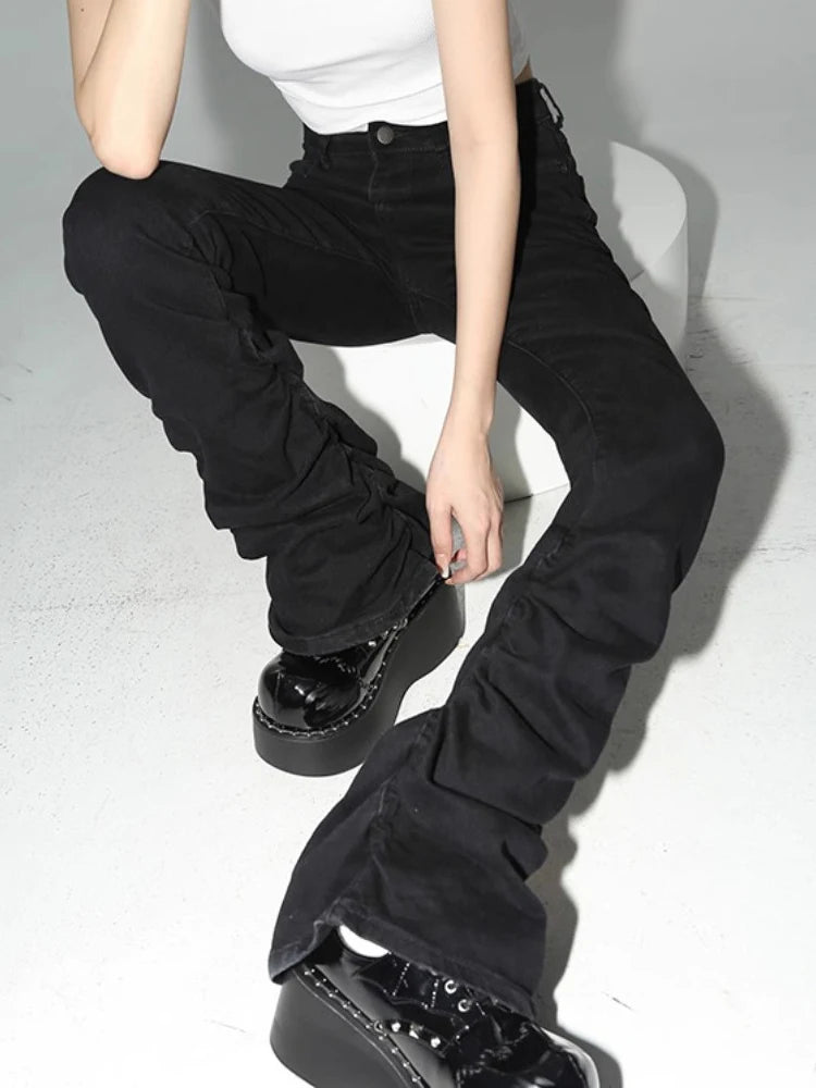 Peris Gems REDDACHiC Black Ruched Flare Jeans Women Solid Stretch Bootcut Stacked Pants High Rise Trousers Harajuku Goth Grunge Y2k Clothes REDDACHiC Black Ruched Flare Jeans Women Solid Stretch Bootcut Stacked Pants High Rise Trousers Harajuku Goth Grunge Y2k Clothes SHEIN Amazon Temu