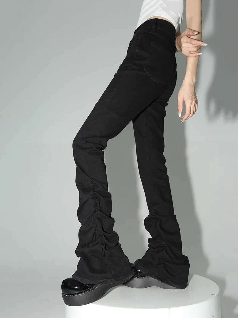 Peris Gems REDDACHiC Black Ruched Flare Jeans Women Solid Stretch Bootcut Stacked Pants High Rise Trousers Harajuku Goth Grunge Y2k Clothes REDDACHiC Black Ruched Flare Jeans Women Solid Stretch Bootcut Stacked Pants High Rise Trousers Harajuku Goth Grunge Y2k Clothes SHEIN Amazon Temu