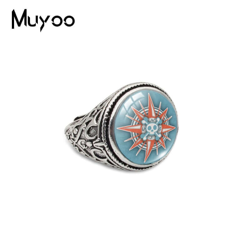 Peris Gems Resizable / 7 / Antique Gold Plated Antique Navigation Compass Rings for Men | Compass Dragon Eyes Silver Treasure Ring SHEIN Amazon Temu