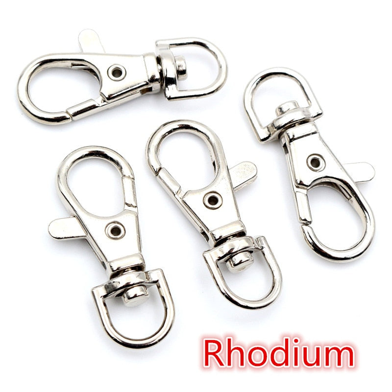 Peris Gems Rhodium / 17x38mm Metal Swivel Lobster Clasp Hooks | 10pc Claw Hooks SHEIN Amazon Temu