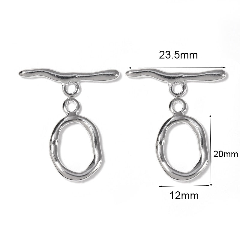 Peris Gems rhodium 5 sets Irregular Curved OT Toggle Clasps for DIY Jewelry Making SHEIN Amazon Temu