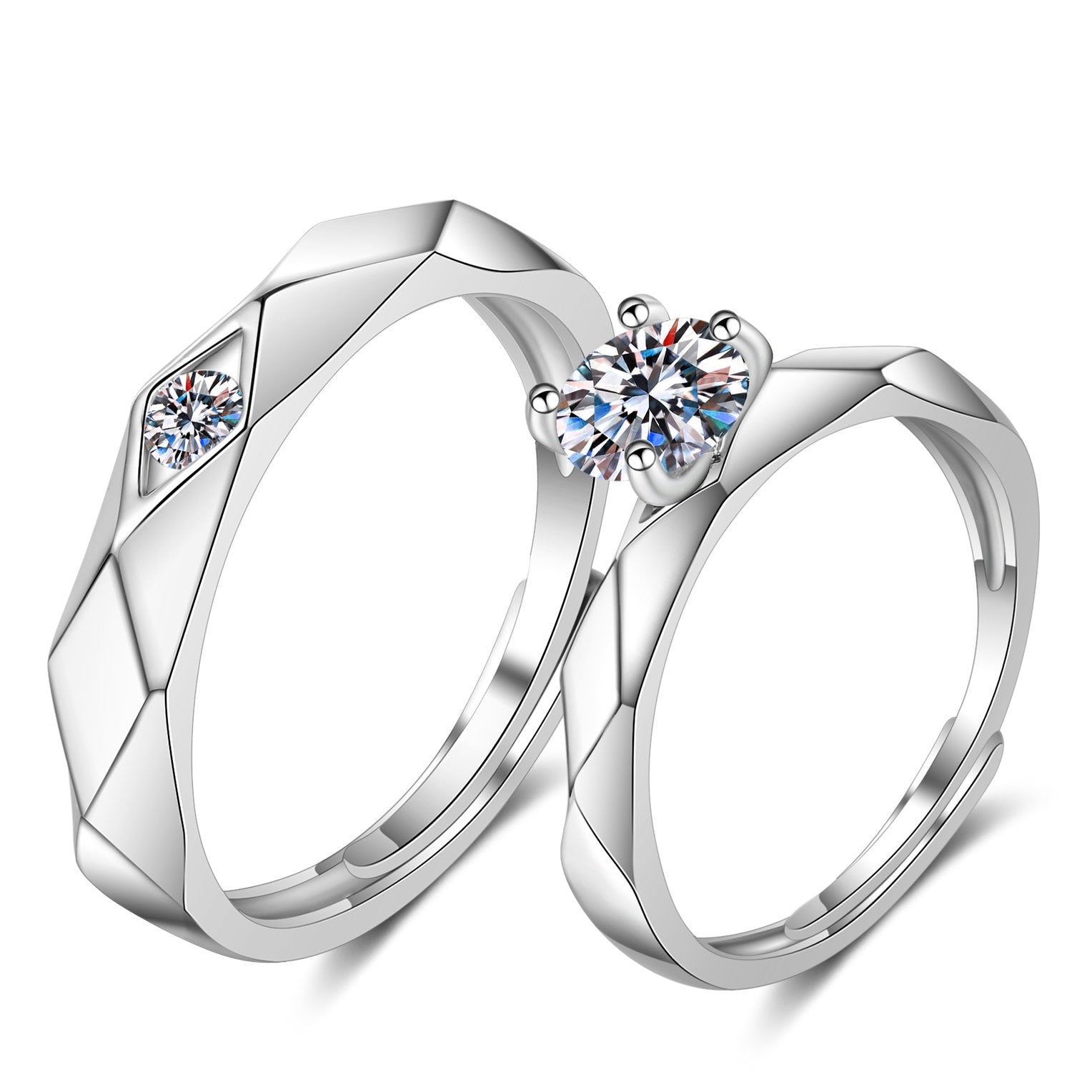 Peris Gems RI21Y0473 Romantic Heart Rings Collection for Couples | Women&