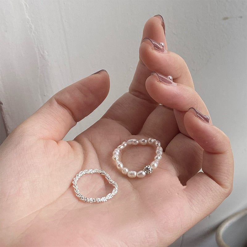 Peris Gems RI22Y0465 Pearl Wave Flower Rings Set for Women | Gold Butterfly Rings SHEIN Amazon Temu