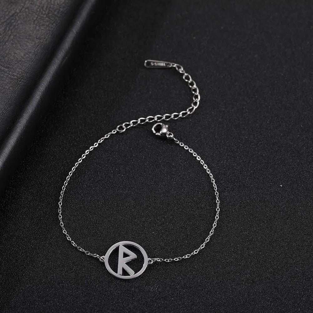Peris Gems Ride / Silver Nordic Viking Rune Charm Stainless Bracelets Unisex SHEIN Amazon Temu
