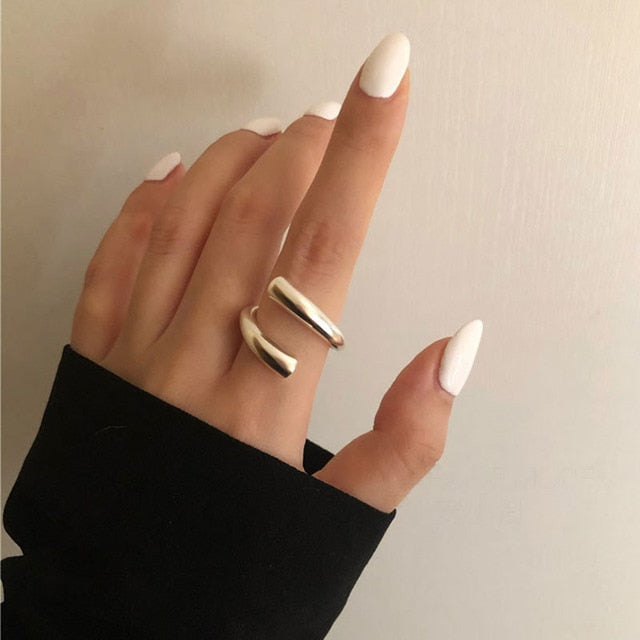 Peris Gems Ring A / Resizable Silver Waterdrop Shaped Rings for Women SHEIN Amazon Temu