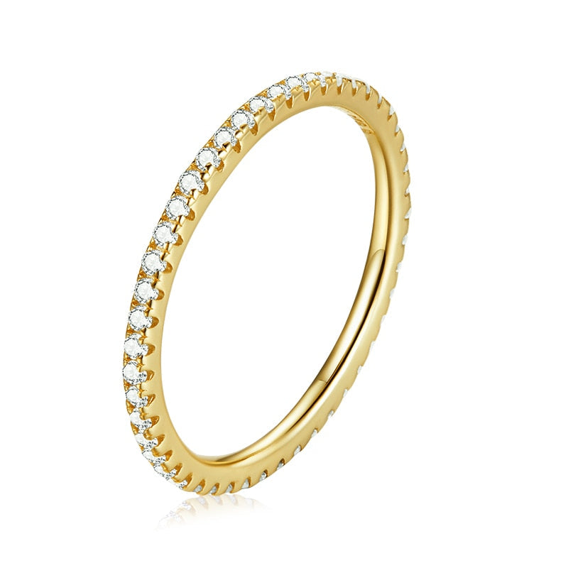 Peris Gems Ring B - Gold / 5 Silver Rainbow Diamond Rings for Women | 925 Sterling Silver SHEIN Amazon Temu