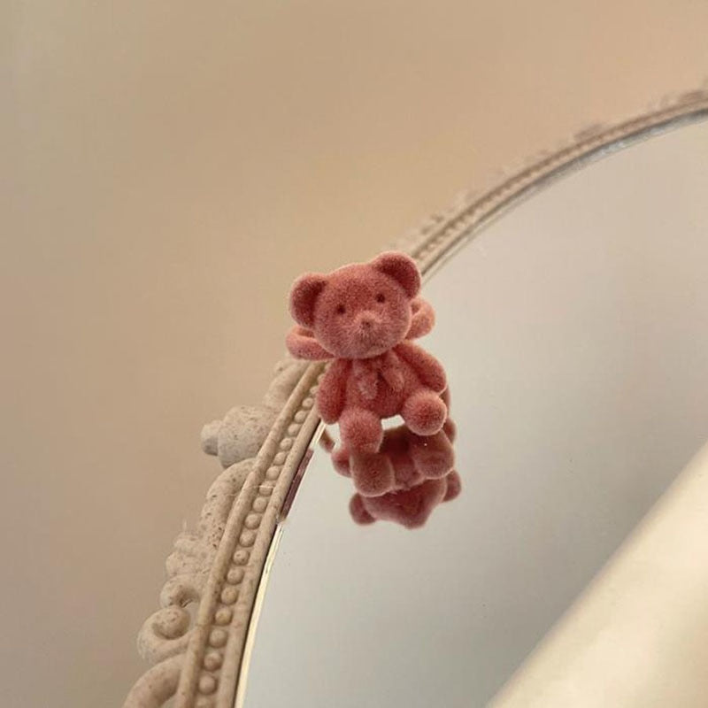 Peris Gems ring2 Plush Bear Pendant Necklace for Women | Bear Necklace Earrings and Ring Plush Bear Earrings Ring and Necklace for Women SHEIN Amazon Temu