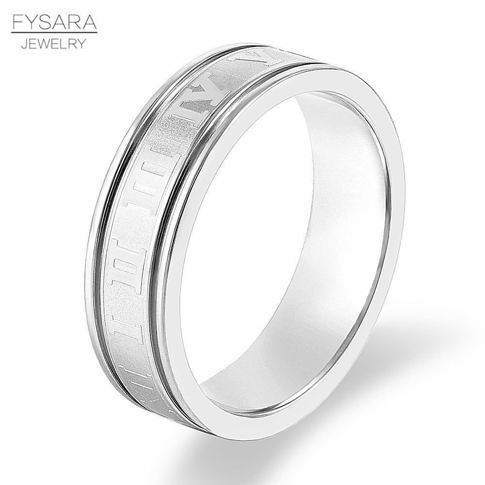 Peris Gems Roman Numeral Steel Rings Unisex | Gold Stainless-Steel Rings SHEIN Amazon Temu