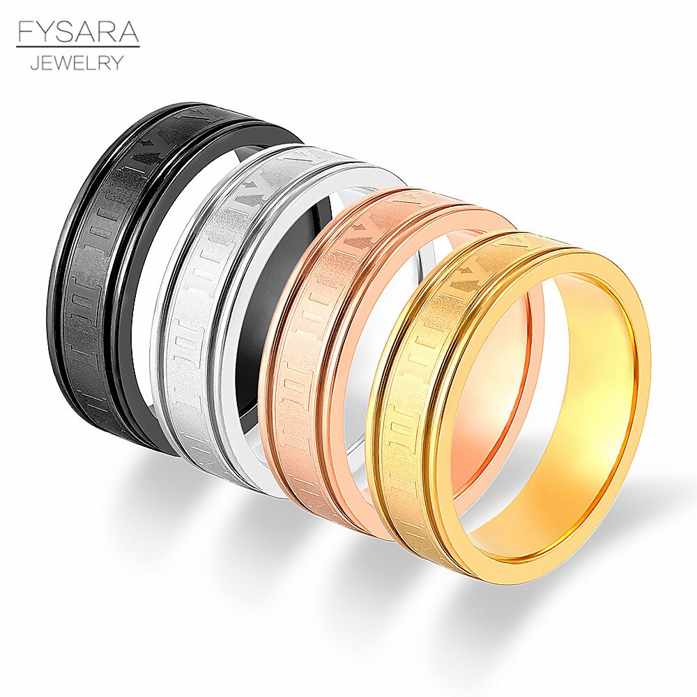 Peris Gems Roman Numeral Steel Rings Unisex | Gold Stainless-Steel Rings SHEIN Amazon Temu