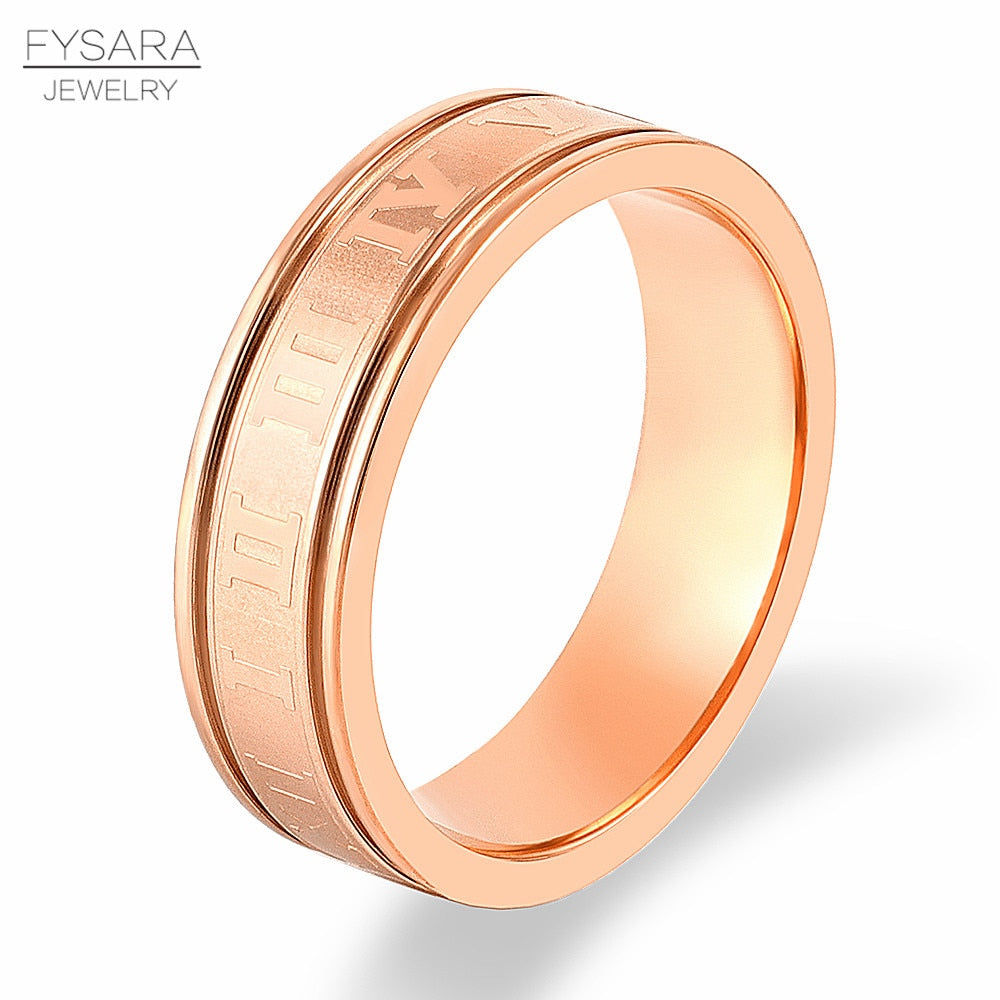 Peris Gems Roman Numeral Steel Rings Unisex | Gold Stainless-Steel Rings SHEIN Amazon Temu