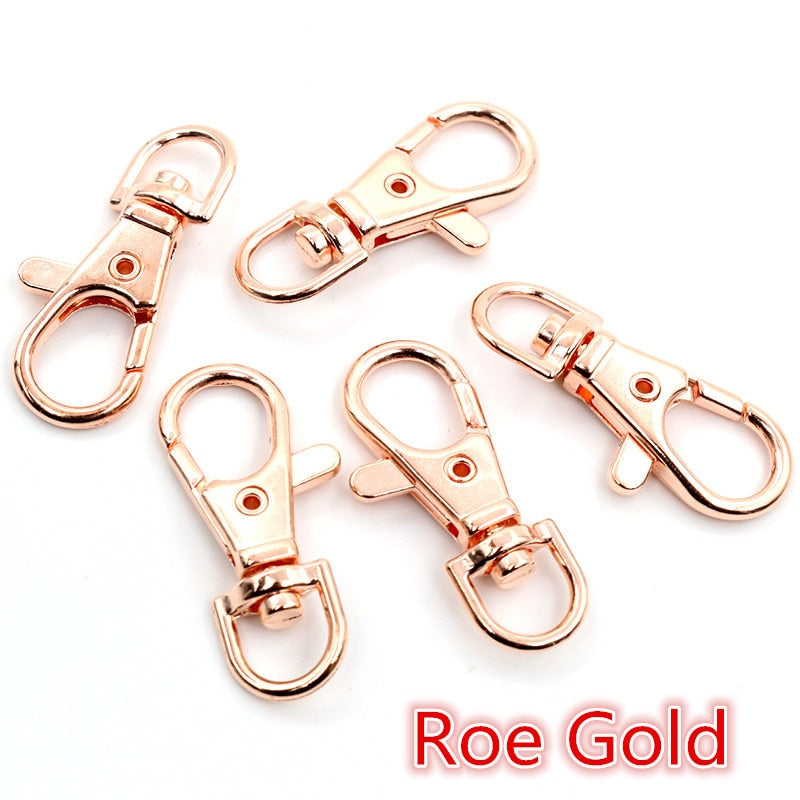Peris Gems Rose Gold / 17x38mm Metal Swivel Lobster Clasp Hooks | 10pc Claw Hooks SHEIN Amazon Temu