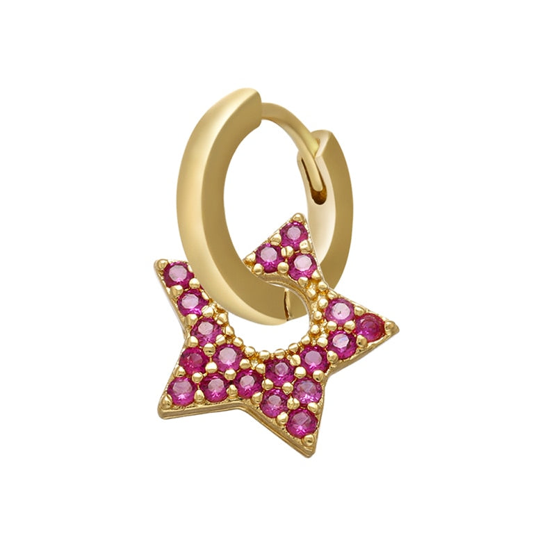 Peris Gems rose gold -1piece Crystal Heart Earrings for Women | Gold and Diamond Hoop Earrings SHEIN Amazon Temu