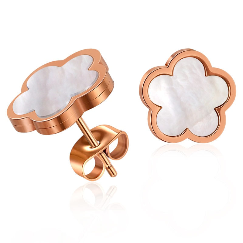 Peris Gems Rose Gold 3 Diamond Stud Earrings for Women | Small Crystal Earrings SHEIN Amazon Temu