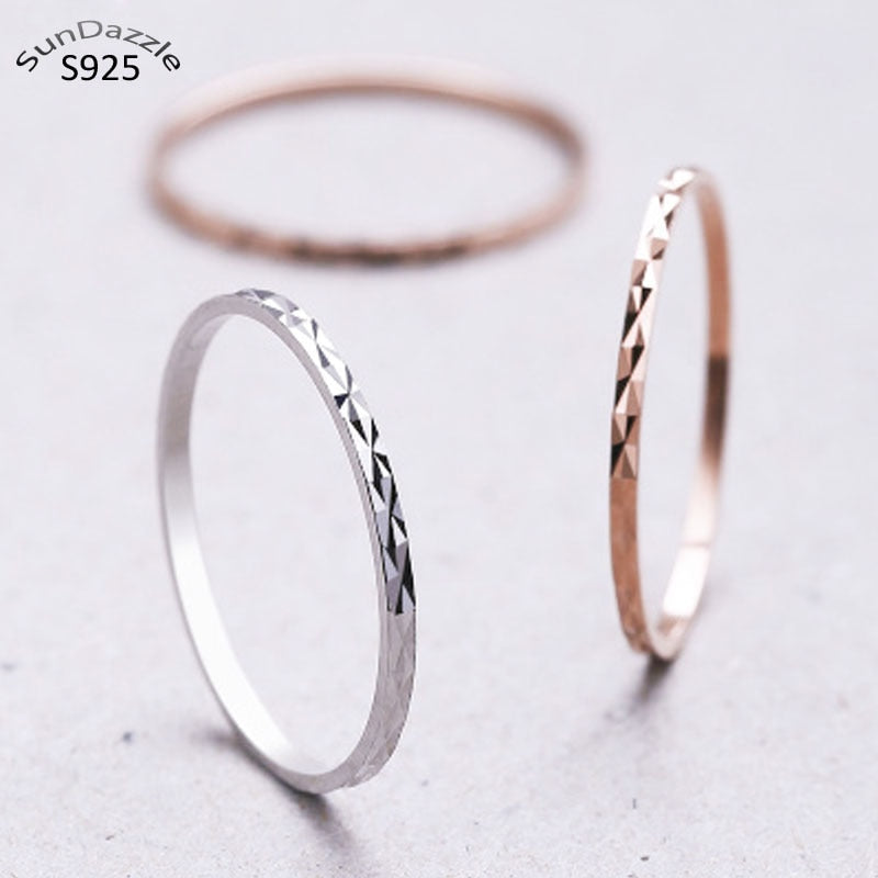 Peris Gems Rose Gold / 4 Faceted 925 Silver Wedding Rings for Women SHEIN Amazon Temu