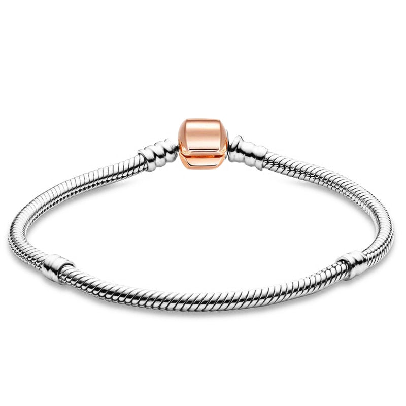 Peris Gems Rose Gold Charm / 16cm Silver Chain Charm Bracelets | Silver Love Bracelet SHEIN Amazon Temu