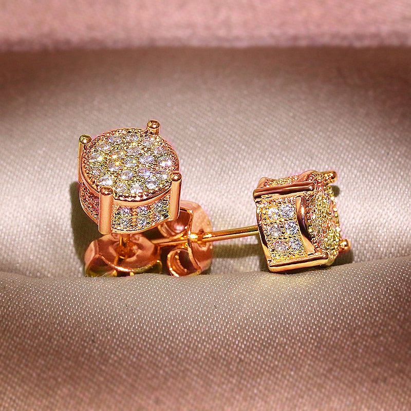Peris Gems rose gold Diamond Silver Princess Earrings for Women | Gold Silver Hoop Stud Bridal Earrings Diamond Silver Princess Earrings for Women SHEIN Amazon Temu