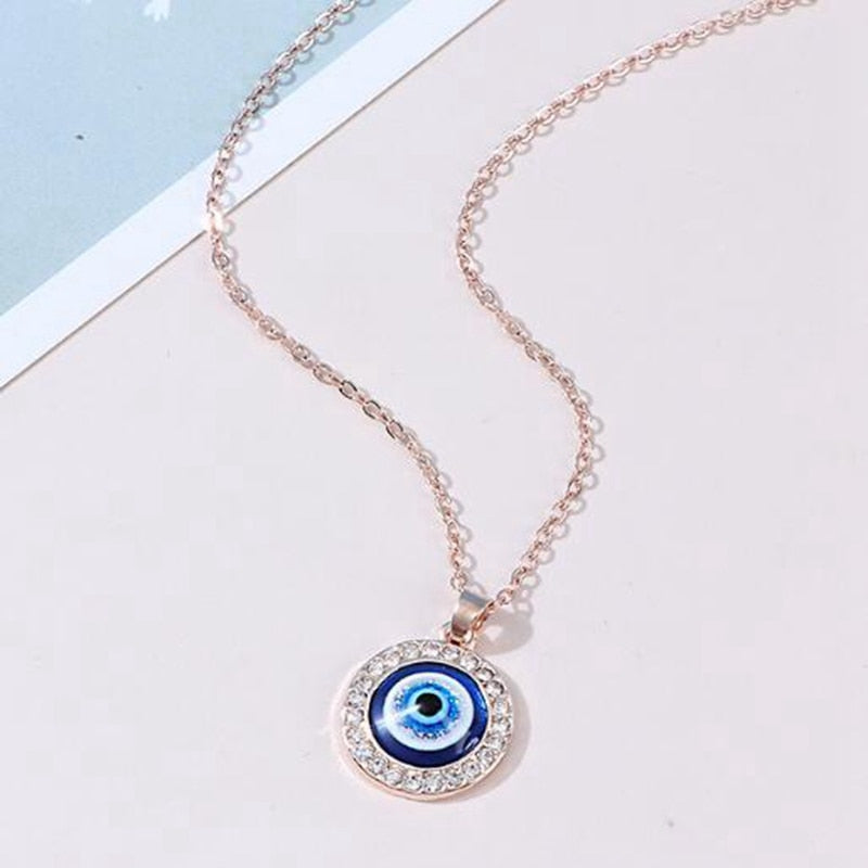 Peris Gems Rose Gold Necklace Blue Evil Eye Choker Necklace for Women | Protective Necklaces Blue Evil Eye Choker Necklace for Women Protective Necklaces SHEIN Amazon Temu