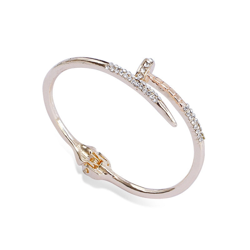 Peris Gems Rose Gold Open Spring Diamond Bracelet Unisex | Gold Bracelet SHEIN Amazon Temu