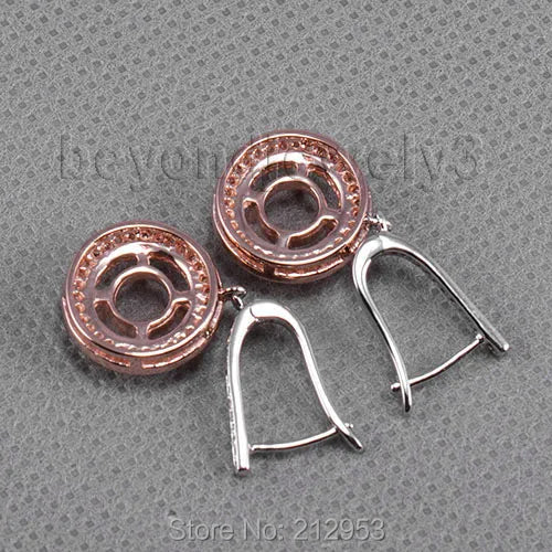 Peris Gems Rose Gold Round 14K Two Tone Gold Natural Blank Setting 6mm Earrings SHEIN Amazon Temu