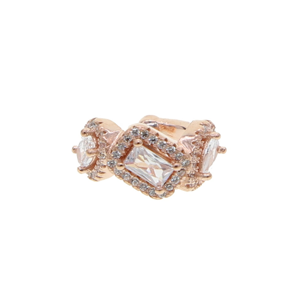 Peris Gems Rose Gold Sparkling Diamond Clip On Earrings for Women | No Piercing Earrings SHEIN Amazon Temu