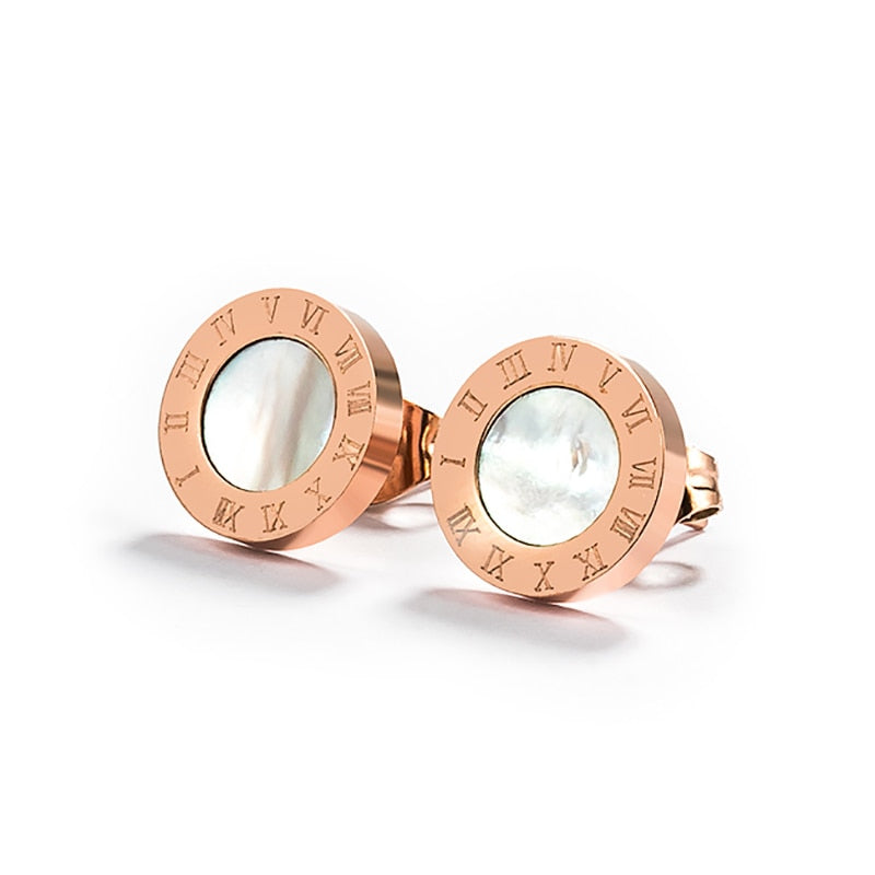Peris Gems Rose Gold White Diamond Stud Earrings for Women | Small Crystal Earrings SHEIN Amazon Temu