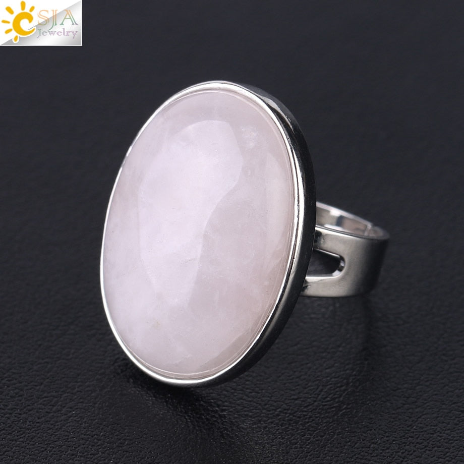 Peris Gems Rose Quartz Quartz Tiger Eye Lapis Obsidian Rings Unisex SHEIN Amazon Temu