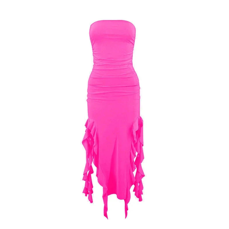 Peris Gems Rose red / M COUTUDI Elegant Strapless Dress For Women Summer Trend Irregular Tassel Skinny Split Long Dress Party Clubwear 2024 Women Outfit COUTUDI Elegant Strapless Dress For Women Summer Trend Irregular Tassel Skinny Split Long Dress Party Clubwear 2024 Women Outfit SHEIN Amazon Temu